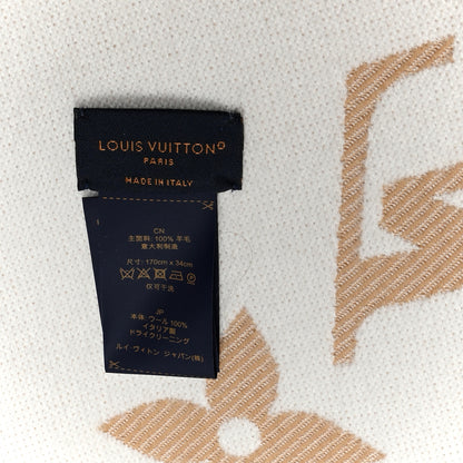 Louis Vuitton Wool Monogram LV Essential Scarf Beige 3 of 3