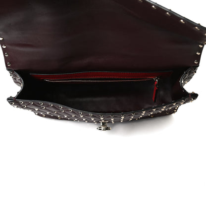 Valentino Garavani Nappa Large Rockstud Spike Shoulder Bag Rubin 8 of 14