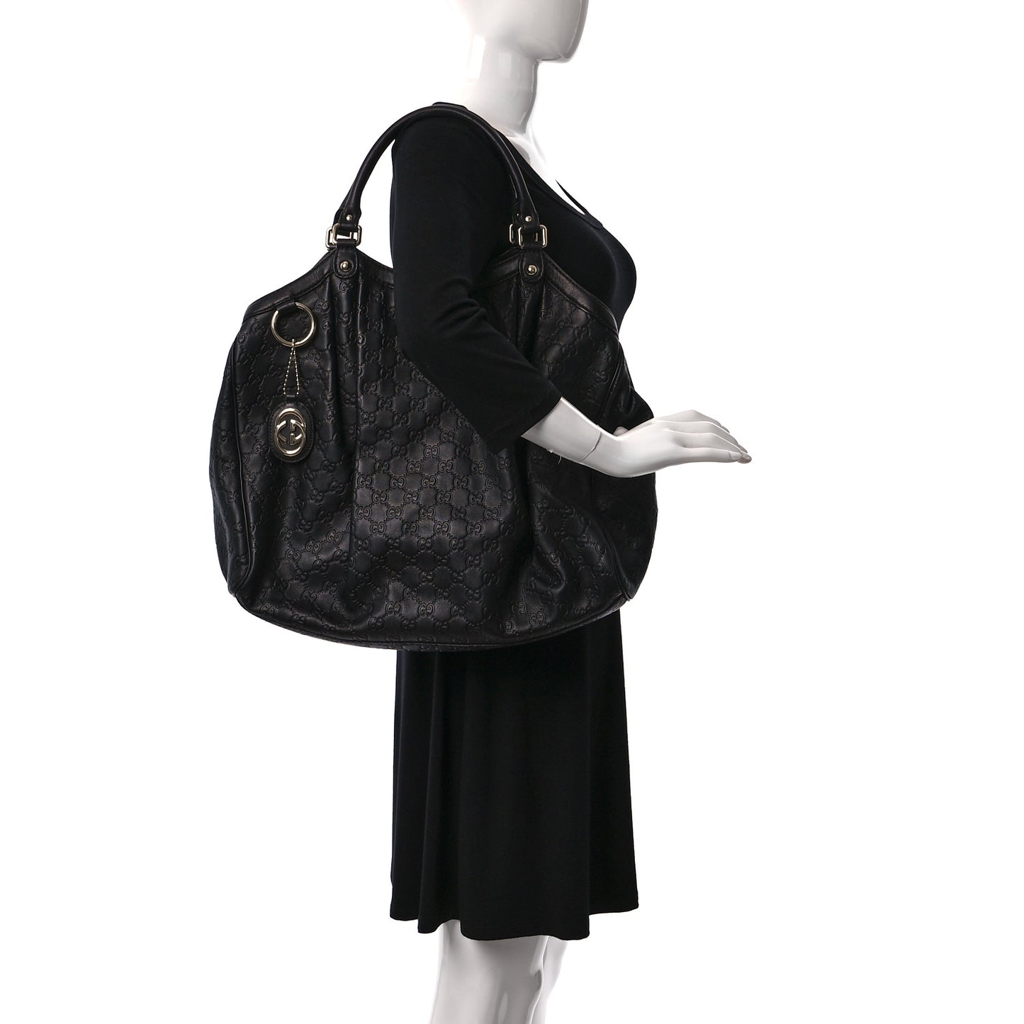 Guccissima Large Sukey Tote Black
