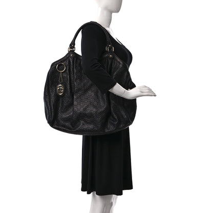 Gucci Guccissima Large Sukey Tote Black 2 of 9