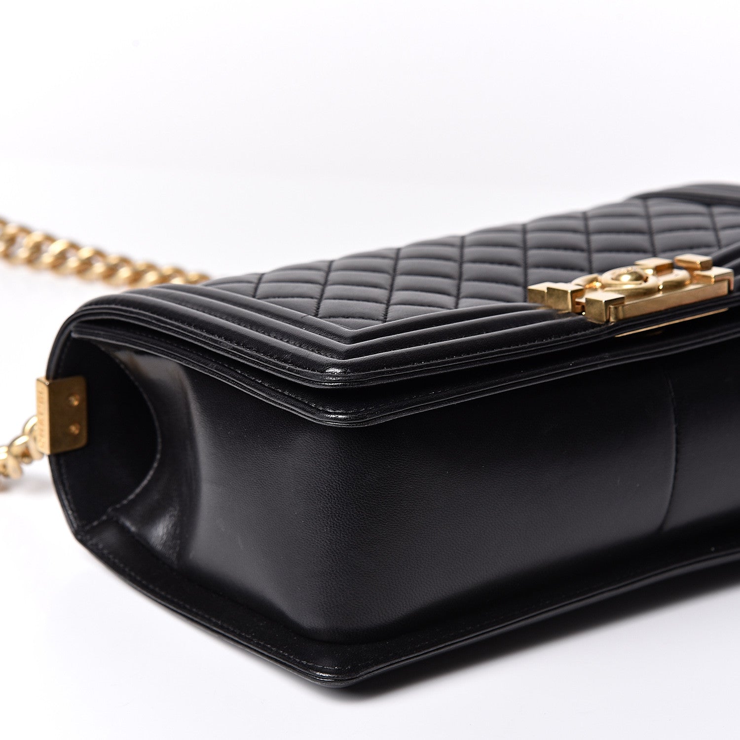 Chanel Lambskin Quilted Medium Boy Flap Black 8 of 10