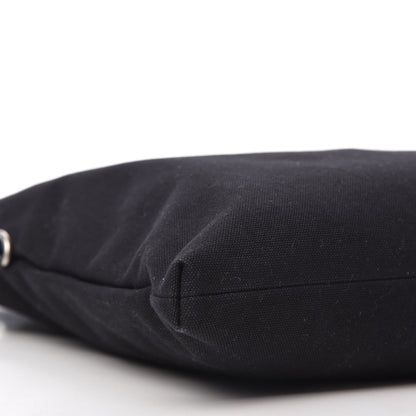 Saint Laurent Canvas Calfskin Belted Flat Messenger Bag Black 6 of 10