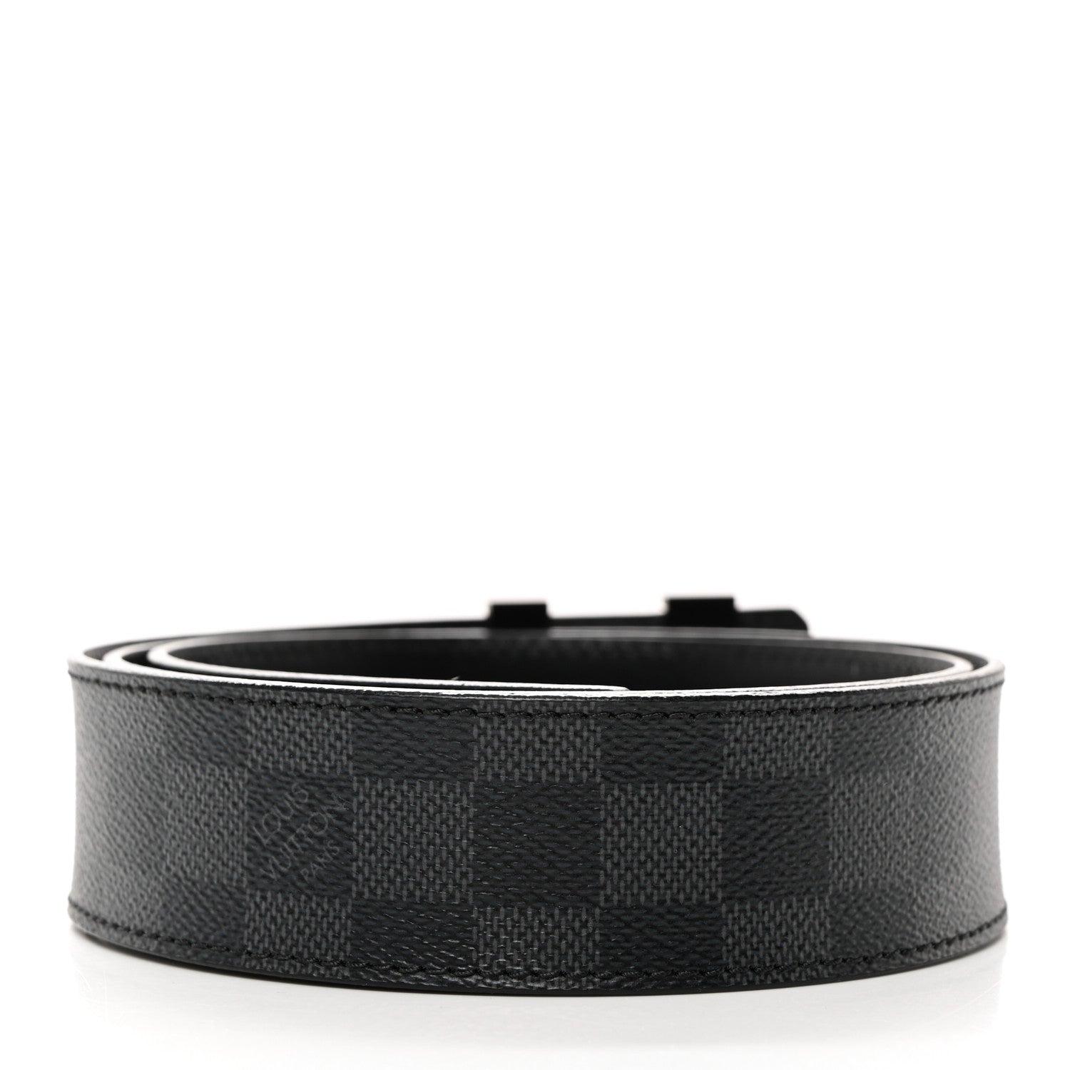 Louis Vuitton Damier Graphite 40mm LV Initiales Belt 95/38 2 of 7