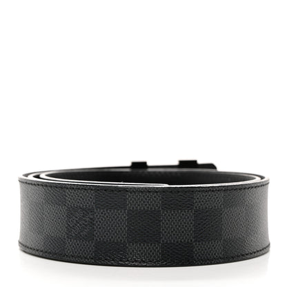 Louis Vuitton Damier Graphite 40mm LV Initiales Belt 95/38 2 of 7