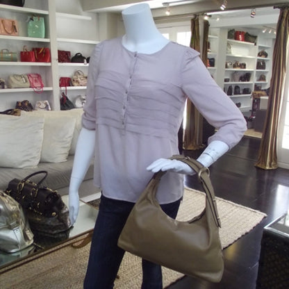 Gucci Leather Medium Horsebit Chain Hobo Tan 2 of 9
