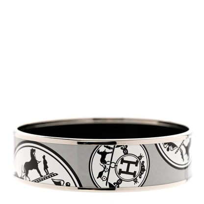 Hermes Enamel Printed Confettis D'Ex Libris Wide Bracelet 65 Multicolor 3 of 6