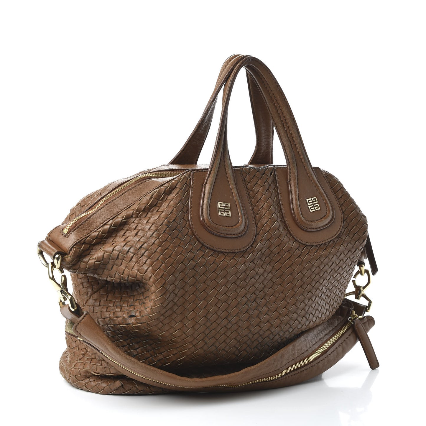 Lambskin Woven Medium Nightingale Tan