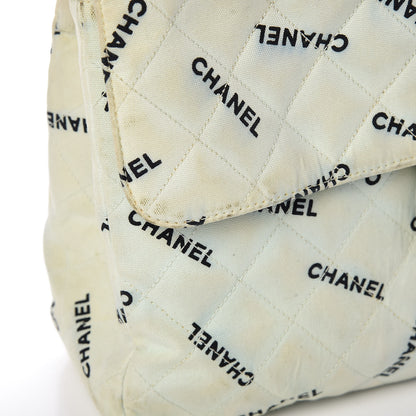 Chanel Canvas Quilted XL Jumbo Single Flap Green 14 of 21