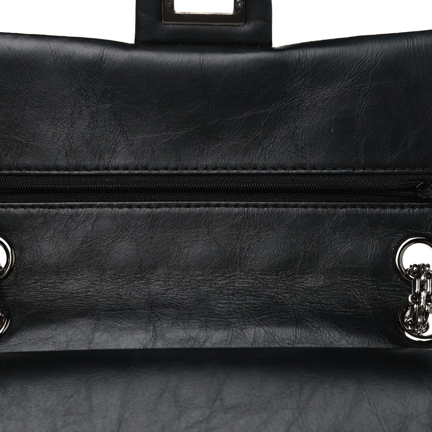 Aged Calfskin Space Charms 2.55 Reissue 225 Flap Black