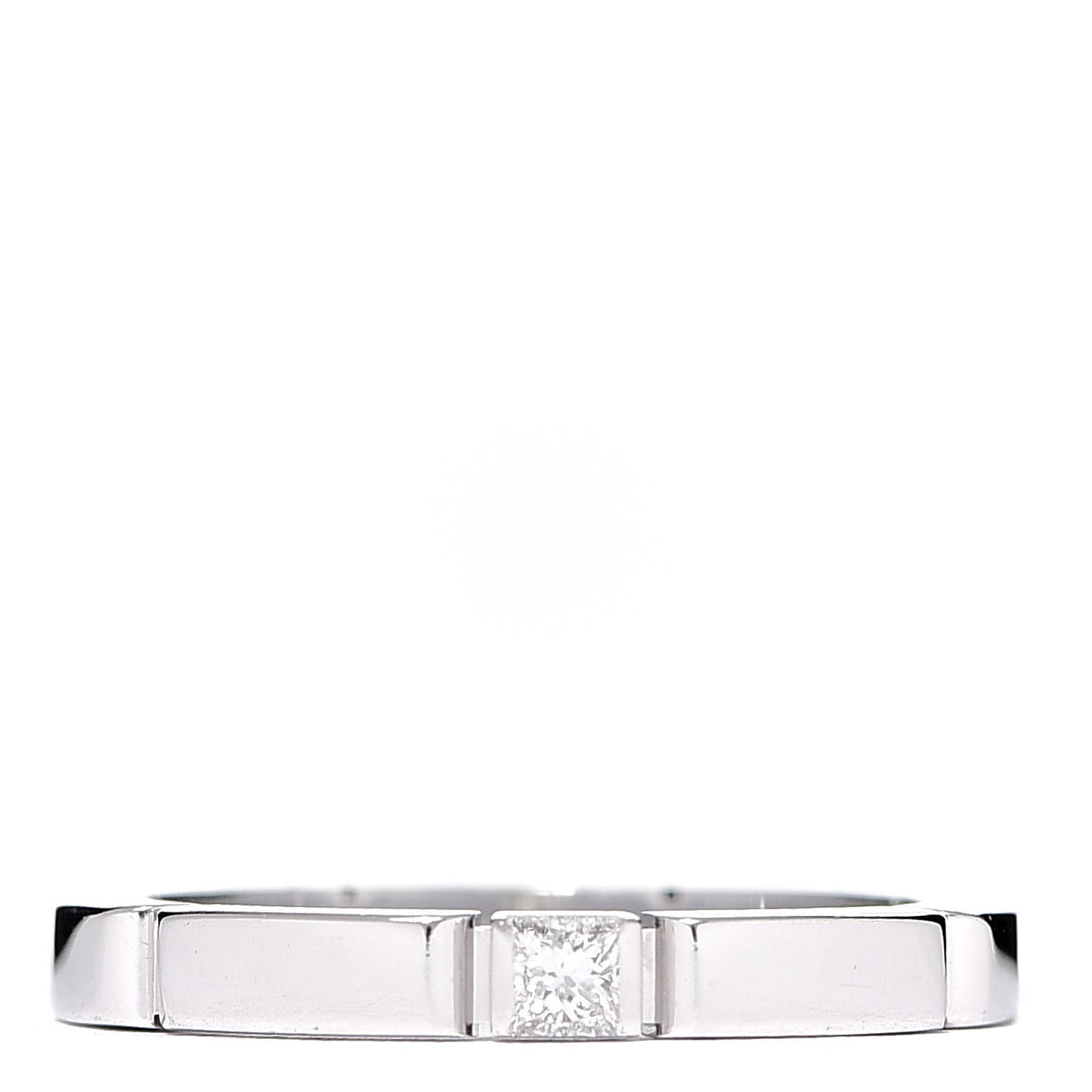 18K White Gold Diamond 2.5mm Maillon Panthere Wedding Band Ring 50 5.25
