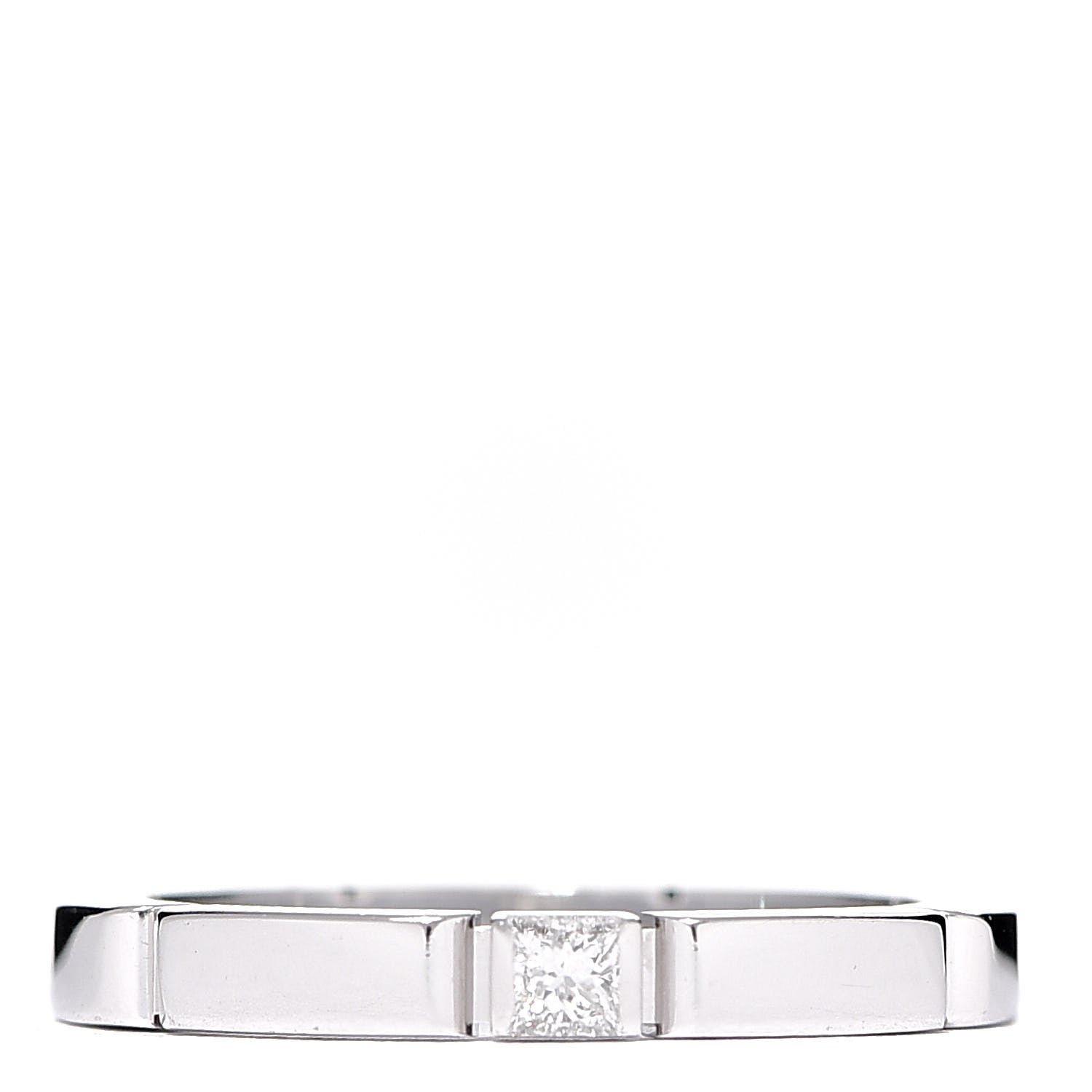 Cartier 18K White Gold Diamond 2.5mm Maillon Panthere Wedding Band Ring 50 5.25 1 of 5