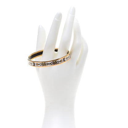 Hermes Enamel Printed Grand Apparat Narrow Bracelet 65 White 2 of 6