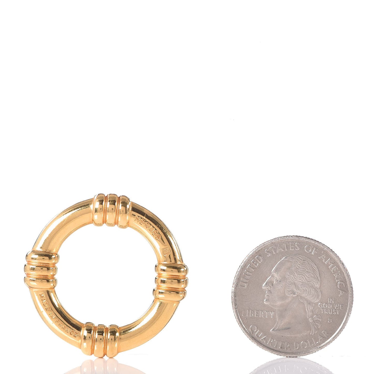 Permabrass Bouee Scarf Ring Gold