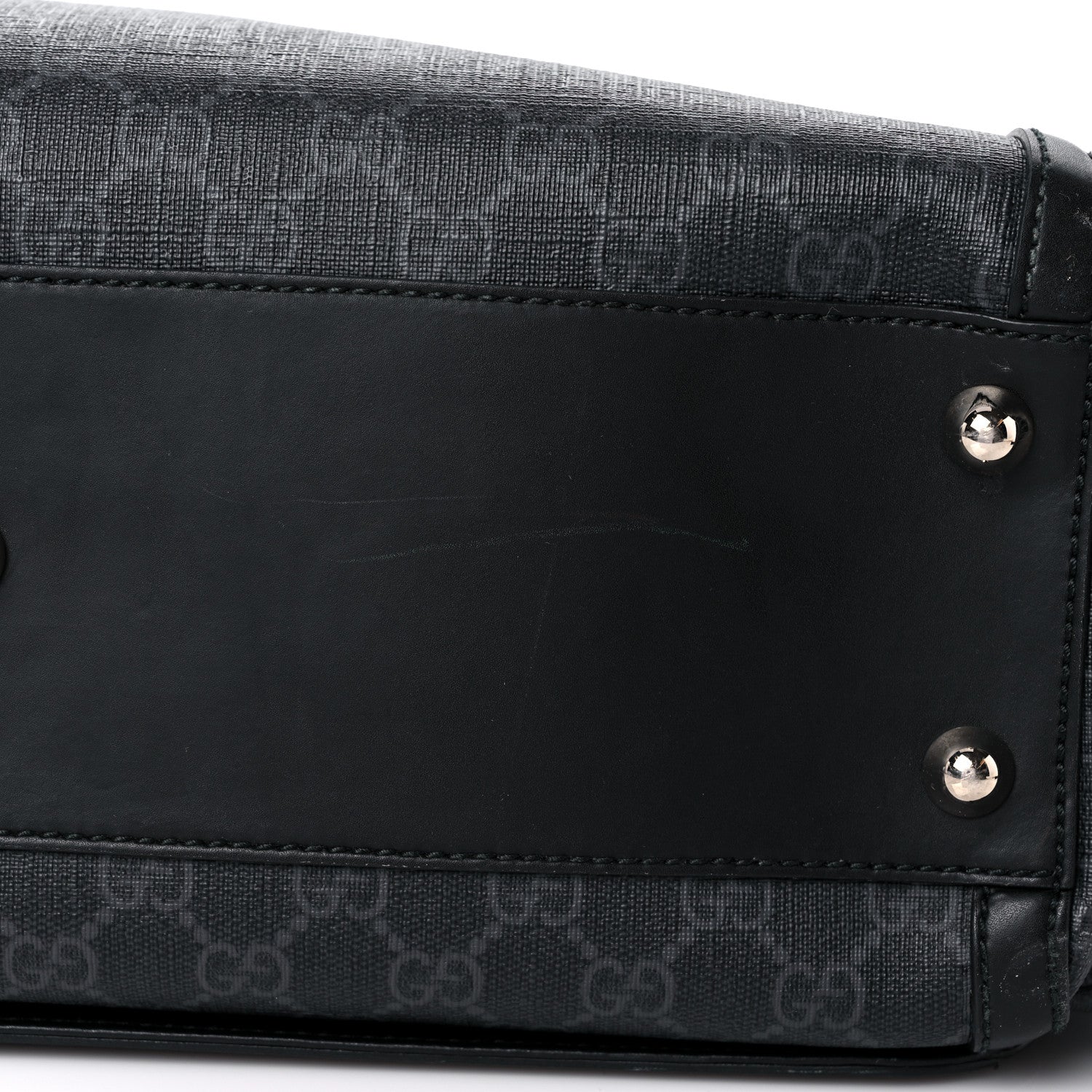 Gucci GG Supreme Monogram Web Messenger Diaper Bag Black Grey 17 of 23