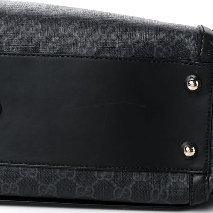 Gucci GG Supreme Monogram Web Messenger Diaper Bag Black Grey 17 of 23