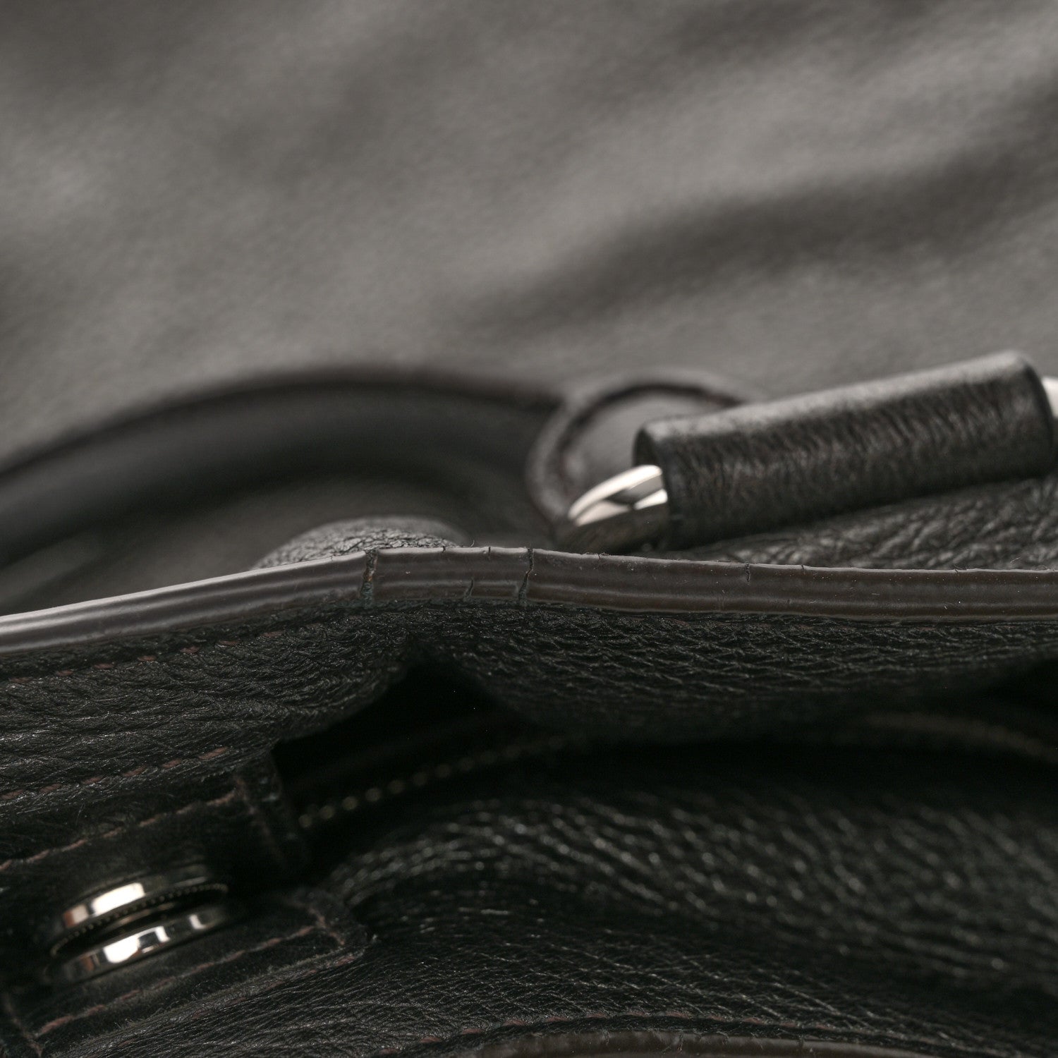 Prada Vitello Daino Shopping Tote Piombo Mordore 11 of 12