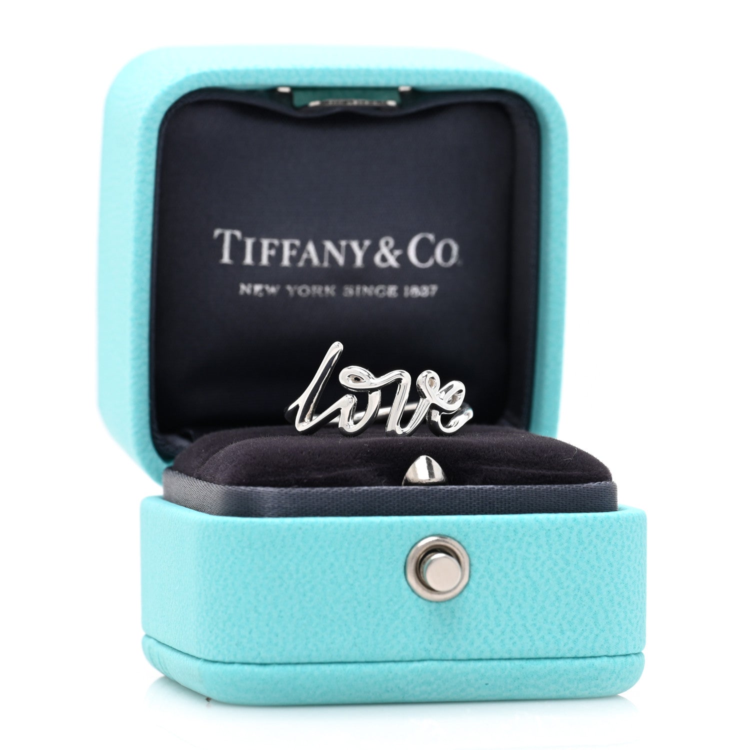 Tiffany Sterling Silver Paloma Picasso Graffiti Love Ring 54 7 5 of 5