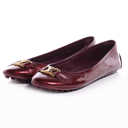 Louis Vuitton Patent Oxford Ballerina Flats 6.5 Rouge Fauviste 3 of 7