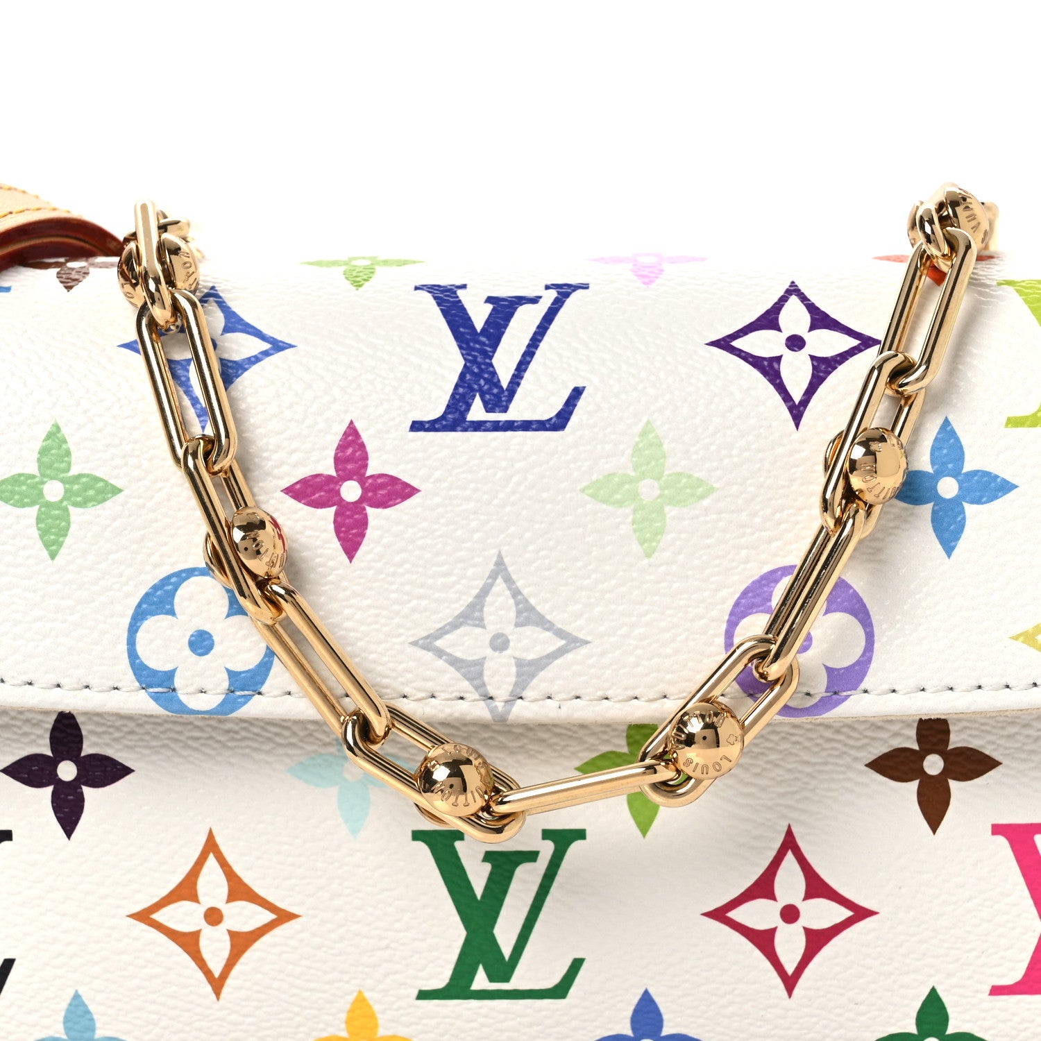 Louis Vuitton LV X TM Monogram Multicolor Ivy Wallet On Chain White 7 of 9