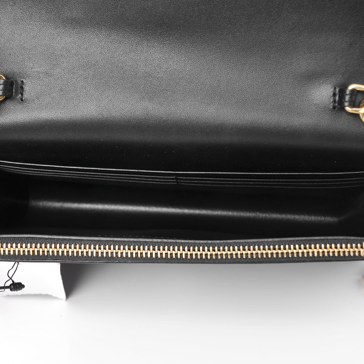 Saint Laurent Smooth Calfskin Classic Monogram Kate Tassel Chain Wallet Black 5 of 7