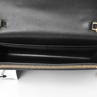 Saint Laurent Smooth Calfskin Classic Monogram Kate Tassel Chain Wallet Black 5 of 7