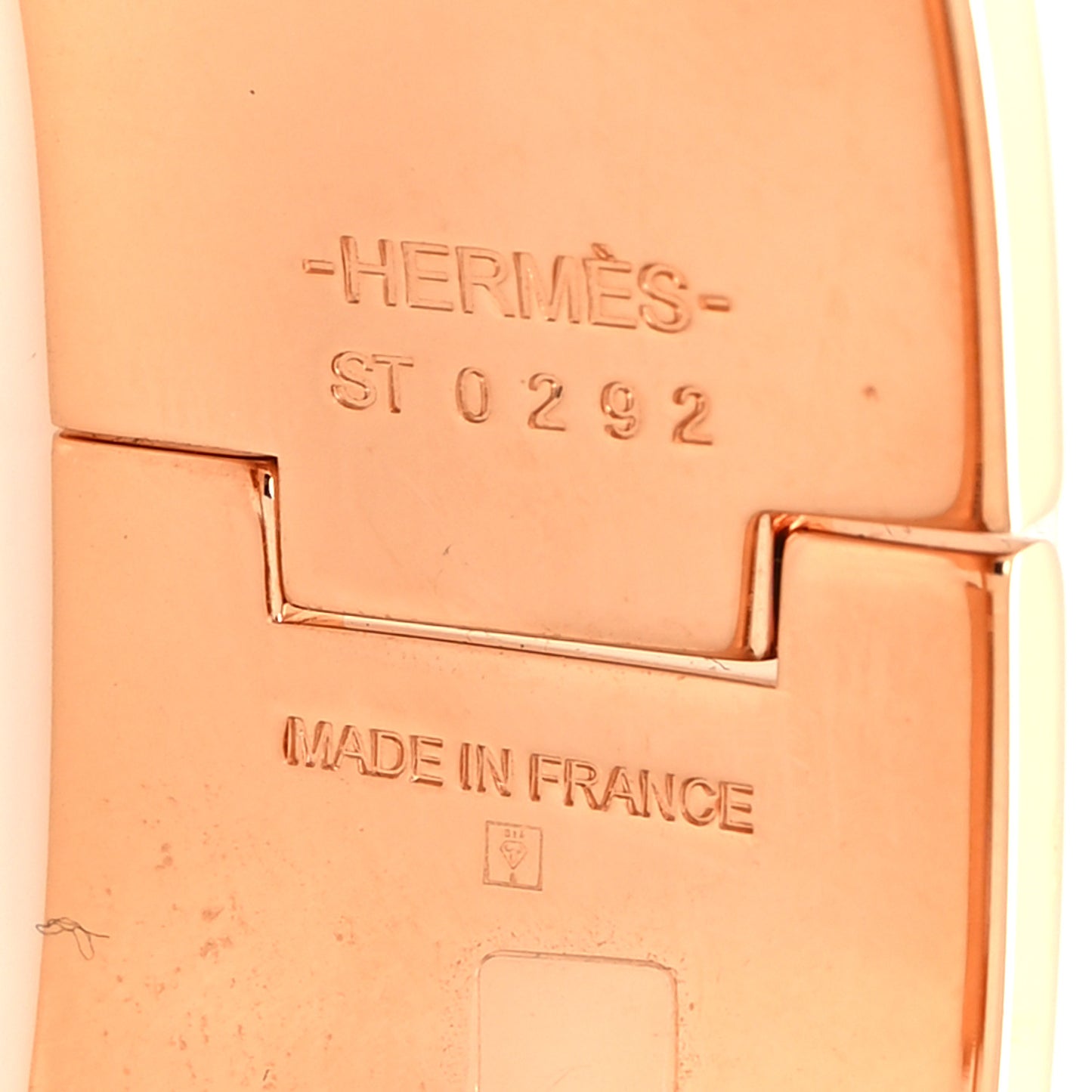 Enamel Wide Clic Clac H Bracelet PM Creme