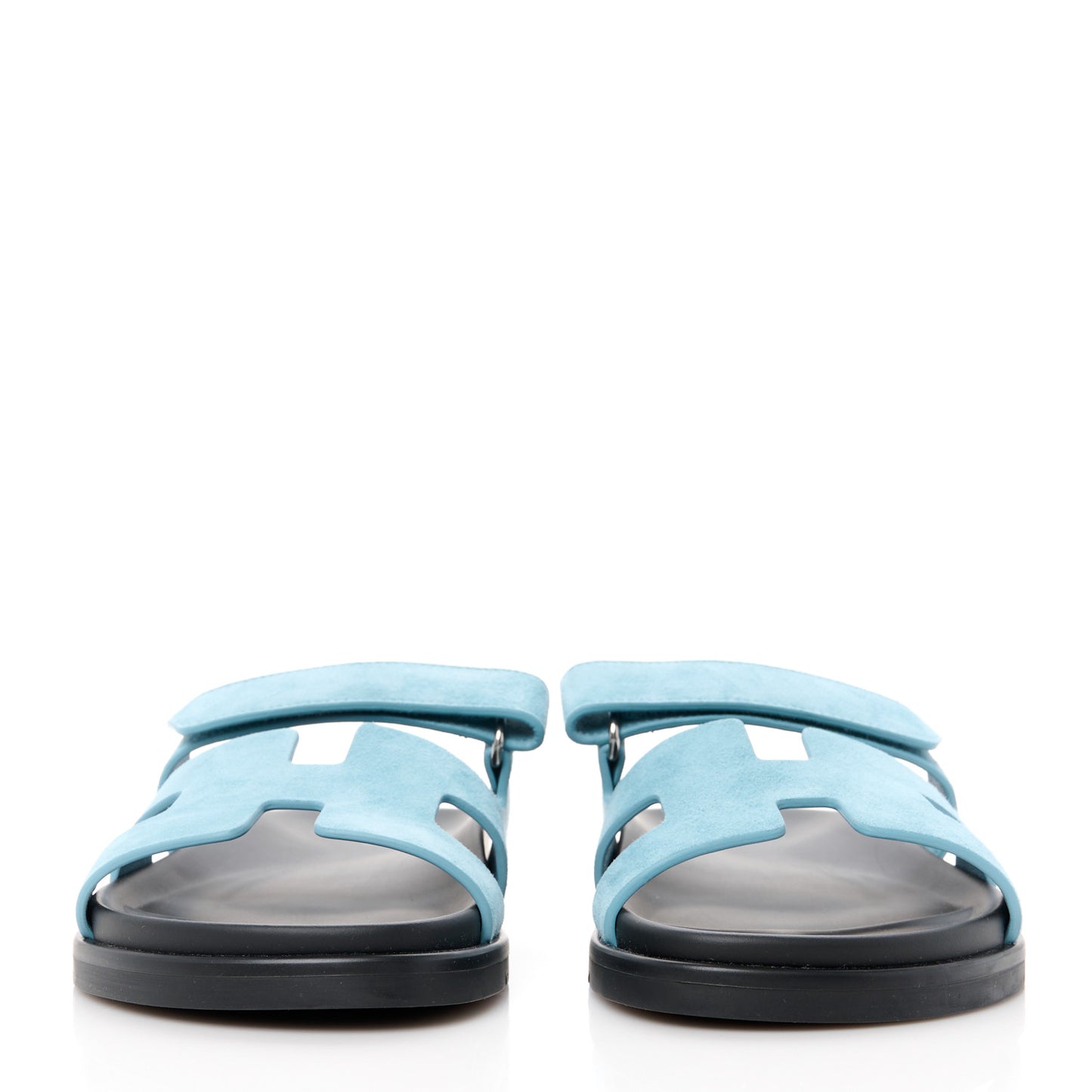 Suede Goatskin Womens Chypre Sandals 39 Bleu Mineral