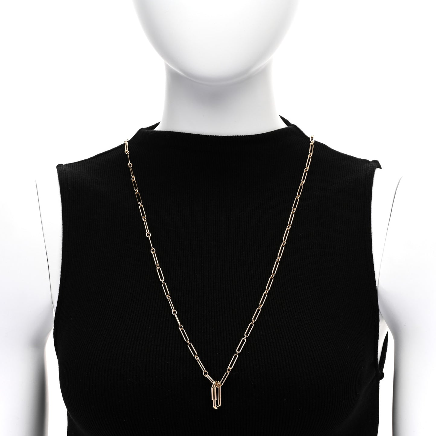 Permabrass Curiosite Long Necklace Rose Gold