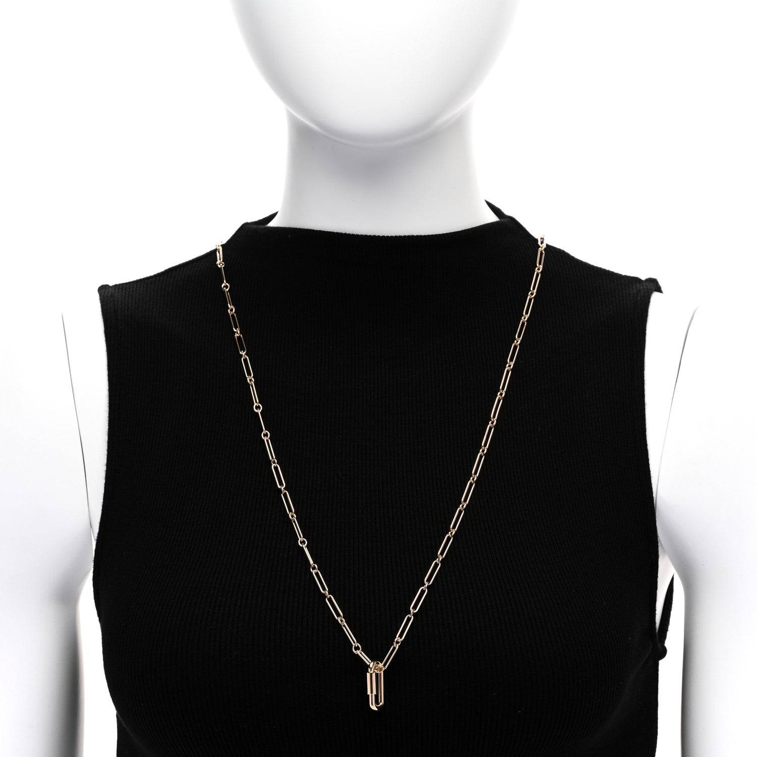 Hermes Permabrass Curiosite Long Necklace Rose Gold 2 of 7
