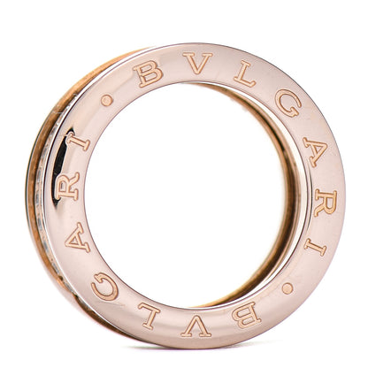 Bulgari 18K Rose Gold Diamond Pave B.Zero1 Four-Band Ring 54 6.75 4 of 6