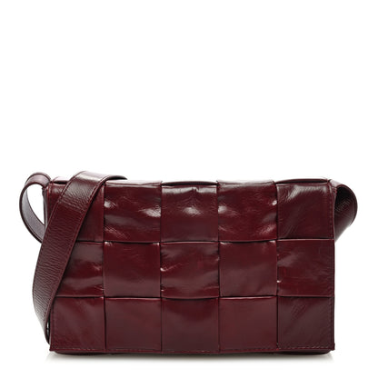 Bottega Veneta Paper Calfskin Maxi Intreccio Cassette Crossbody Bag Barolo 1 of 8