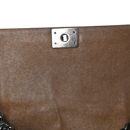 Chanel Metallic Calfskin Quilted Medium Boy Flap Dark Gold 15 of 18