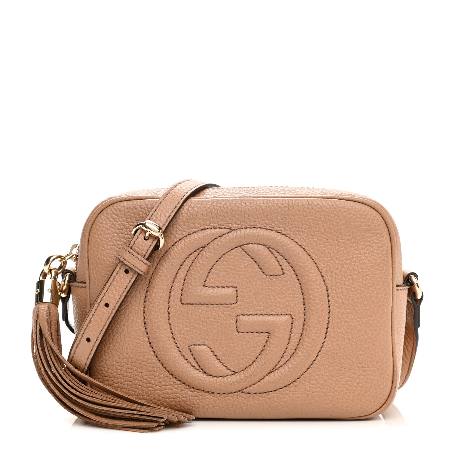 Gucci Pebbled Calfskin Small Soho Disco Bag Camelia 1 of 11