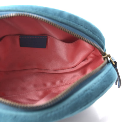 Gucci Velvet Matelasse GG Marmont Belt Bag 85 34 Pavone Cyan 5 of 10