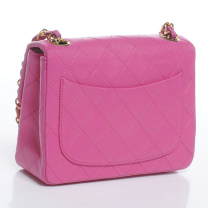 Chanel Lambskin Quilted Mini Flap Hot Pink 3 of 10