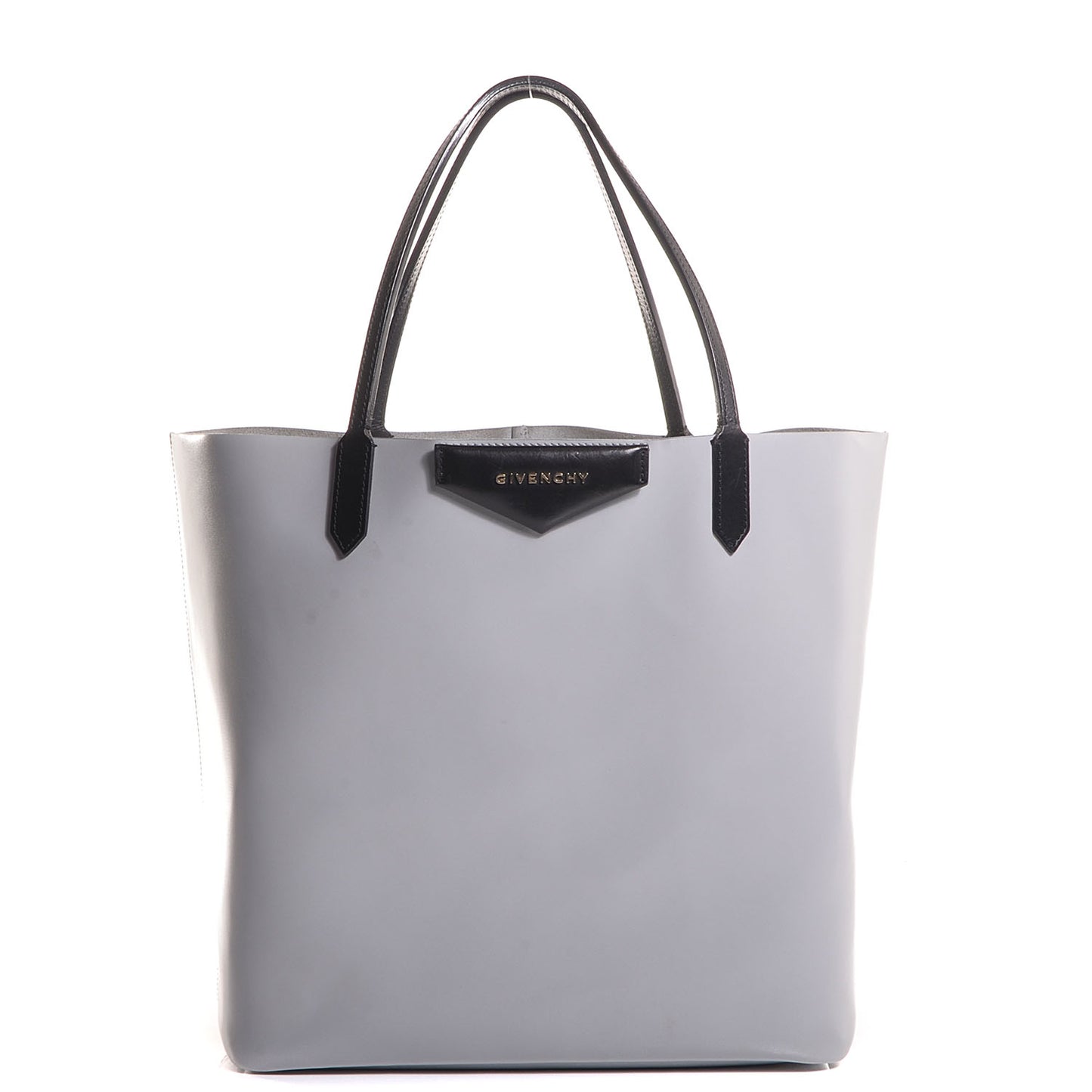 Calfskin Bi-Color Medium Antigona Tote Grey Black