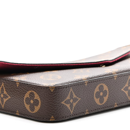 Louis Vuitton Monogram Pochette Felicie Chain Wallet Fuchsia 7 of 8