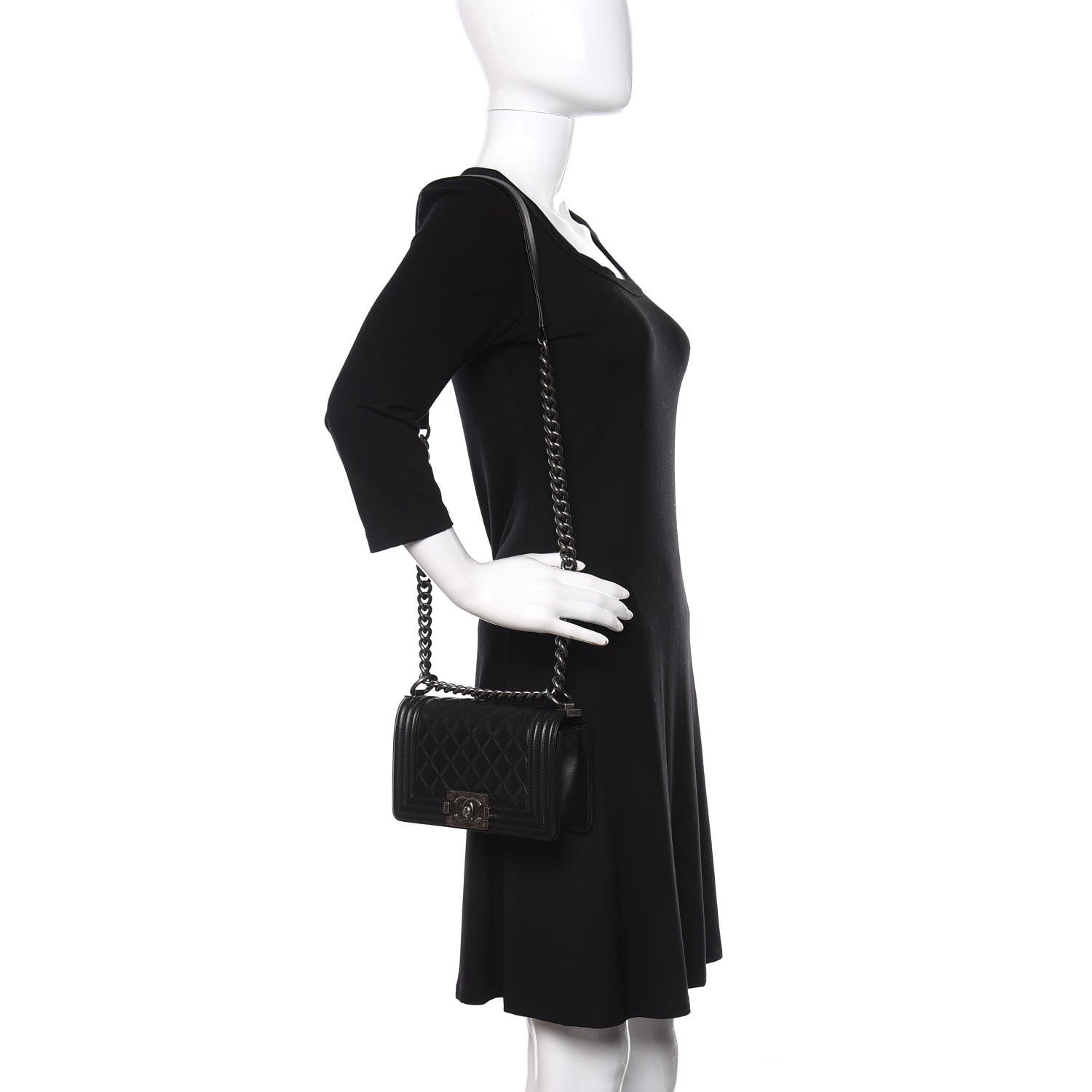 Chanel Lambskin Quilted Small Boy Flap Black 3 of 11