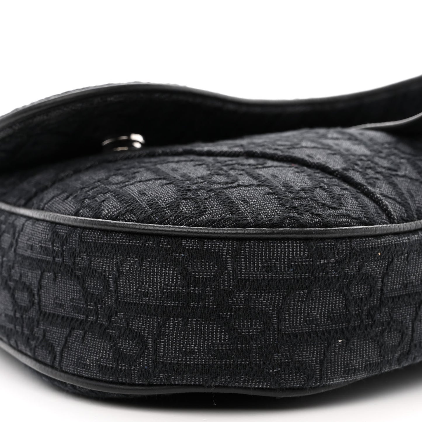 Oblique Mens Saddle Bag Black Blue