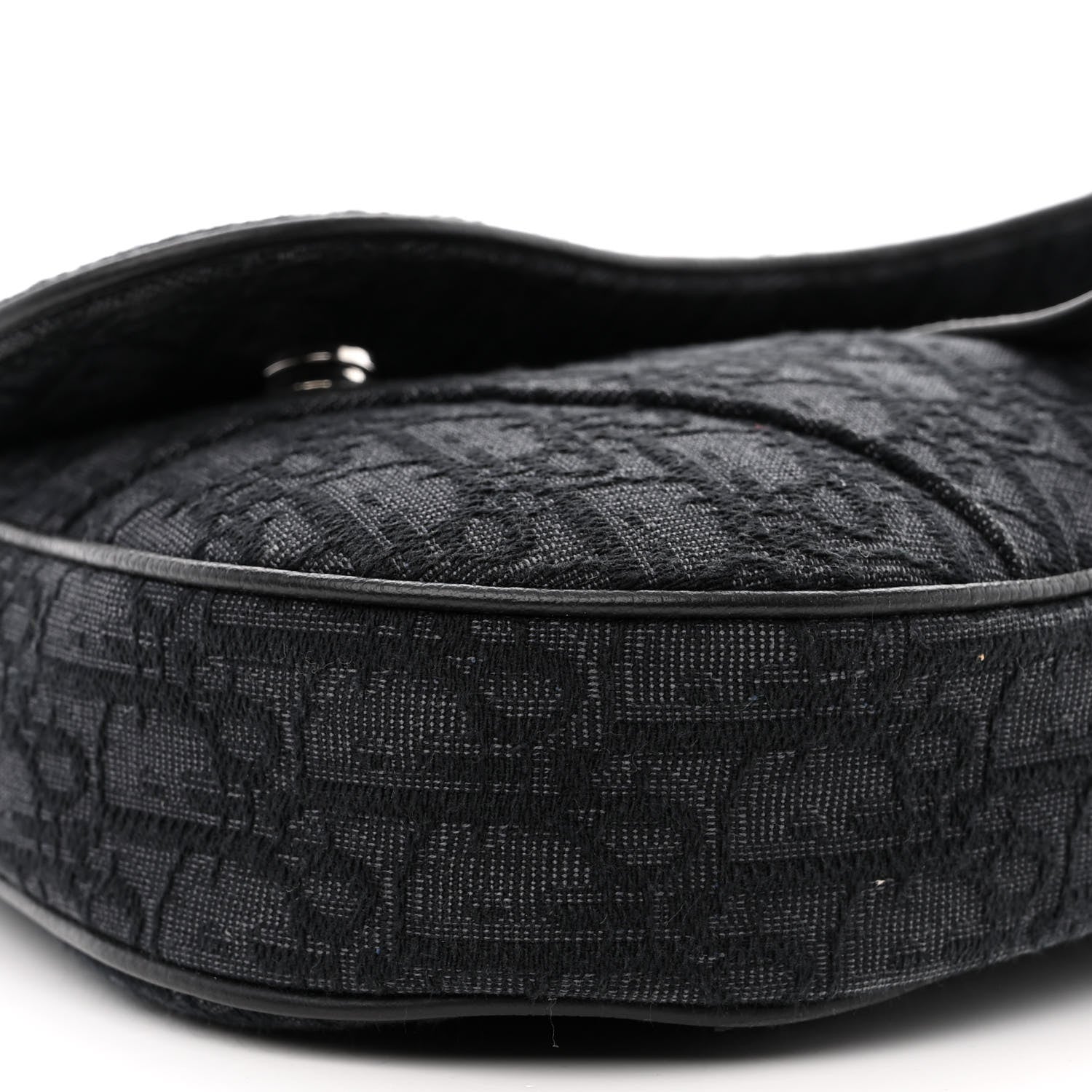 Christian Dior Oblique Mens Saddle Bag Black Blue 9 of 11