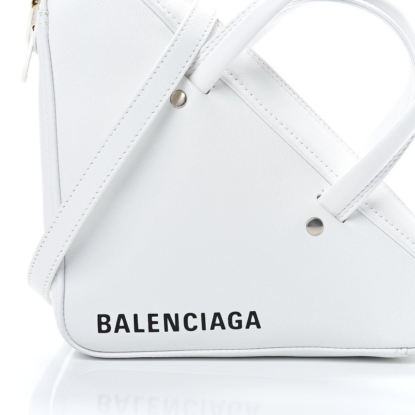 Calfskin XS Triangle Duffle White