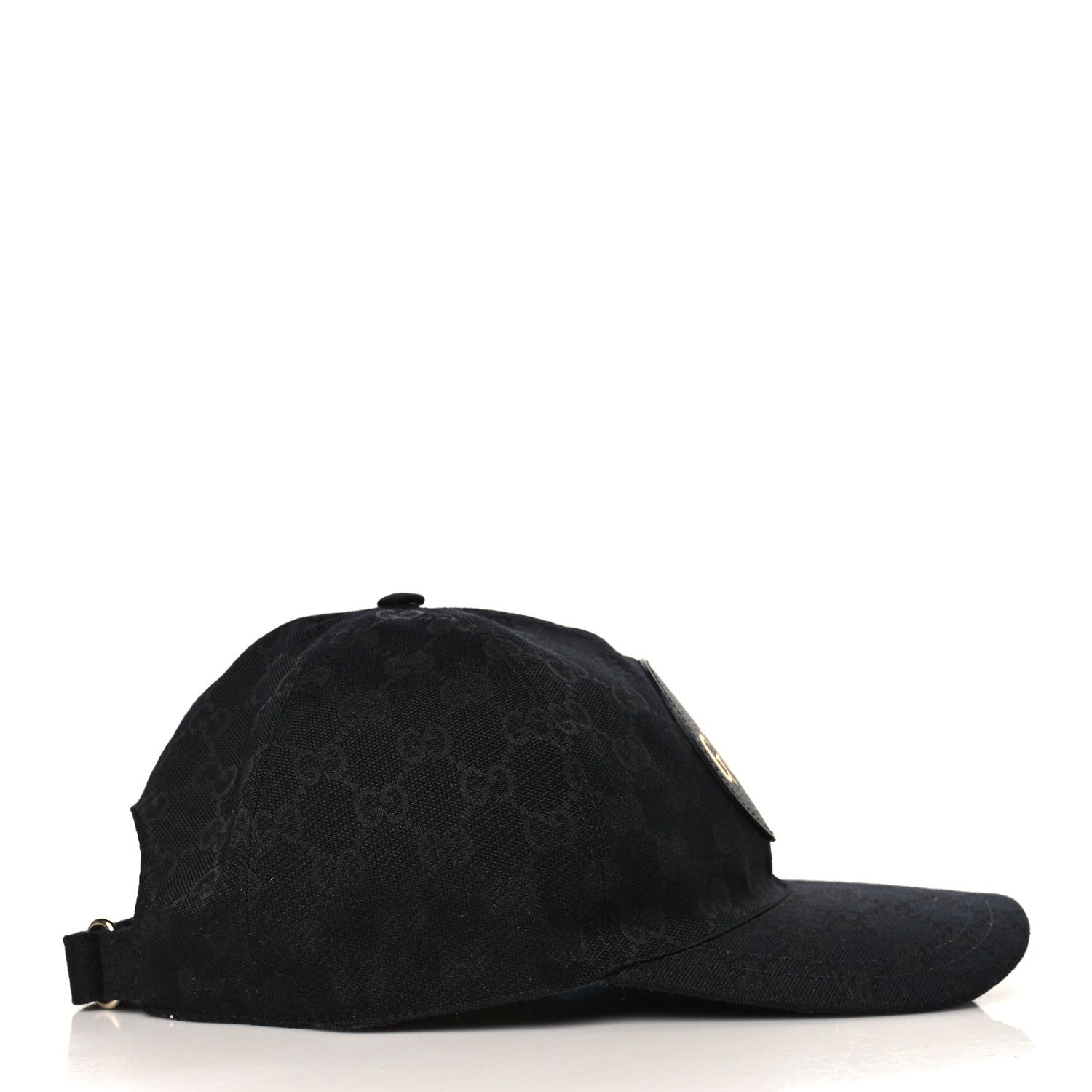 Gucci Monogram Textured Dollar Calfskin Zeno Baseball Hat XL Black 4 of 8