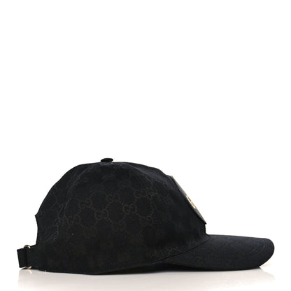 Gucci Monogram Textured Dollar Calfskin Zeno Baseball Hat XL Black 4 of 8
