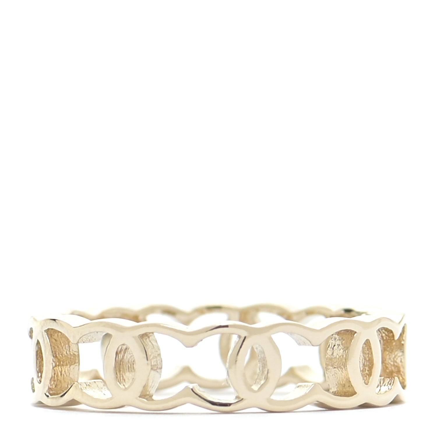 Chanel Metal CC Ring 50 5.25 Gold 2 of 10