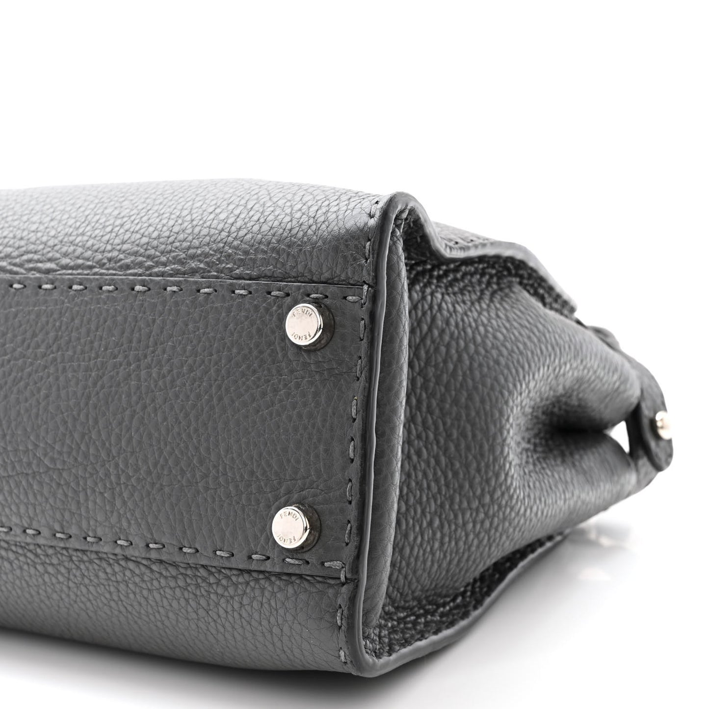 Cuoio Romano Selleria Bi-Color Medium Peekaboo Iconic Satchel Asfalto Latte