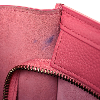 Celine Drummed Calfskin Nano Luggage Flamingo 13 of 15
