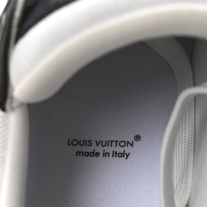 Louis Vuitton Calfskin Embossed Monogram Denim Mens LV Trainer Sneakers 9.5 Black 8 of 9