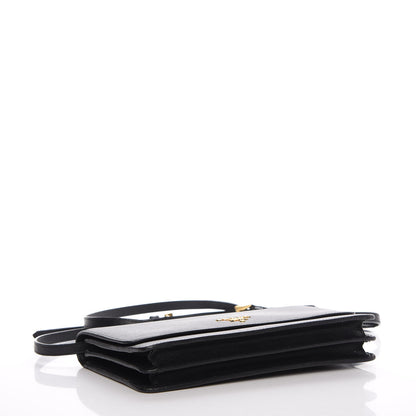 Prada Saffiano Metal Flap Wallet With Strap Nero Black 4 of 9