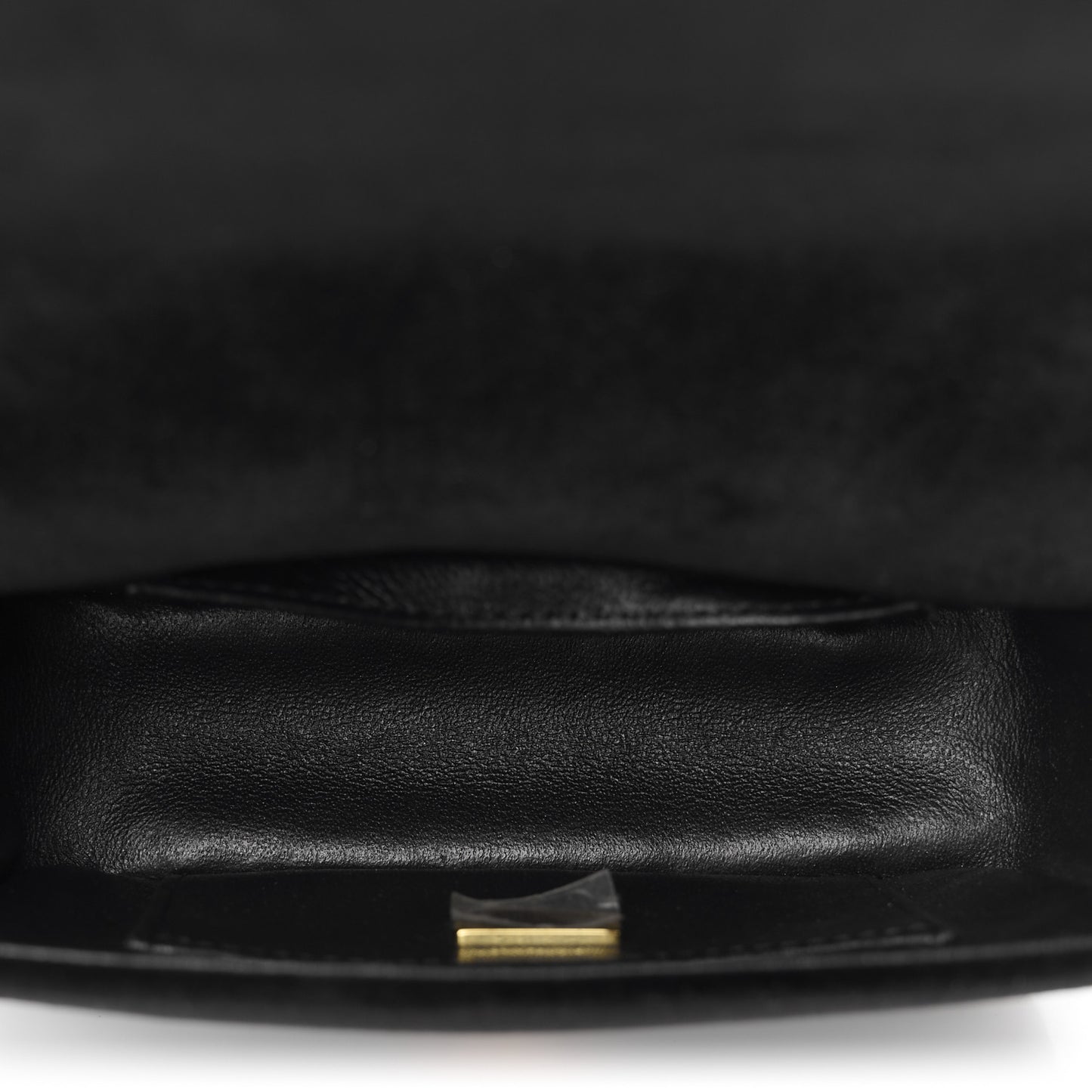 Velvet Quilted Crystal CC Mini Flap Black