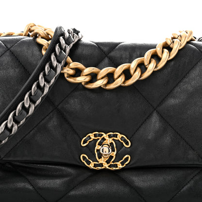 Chanel Lambskin Quilted Large Chanel 19 Flap Black 7 of 12